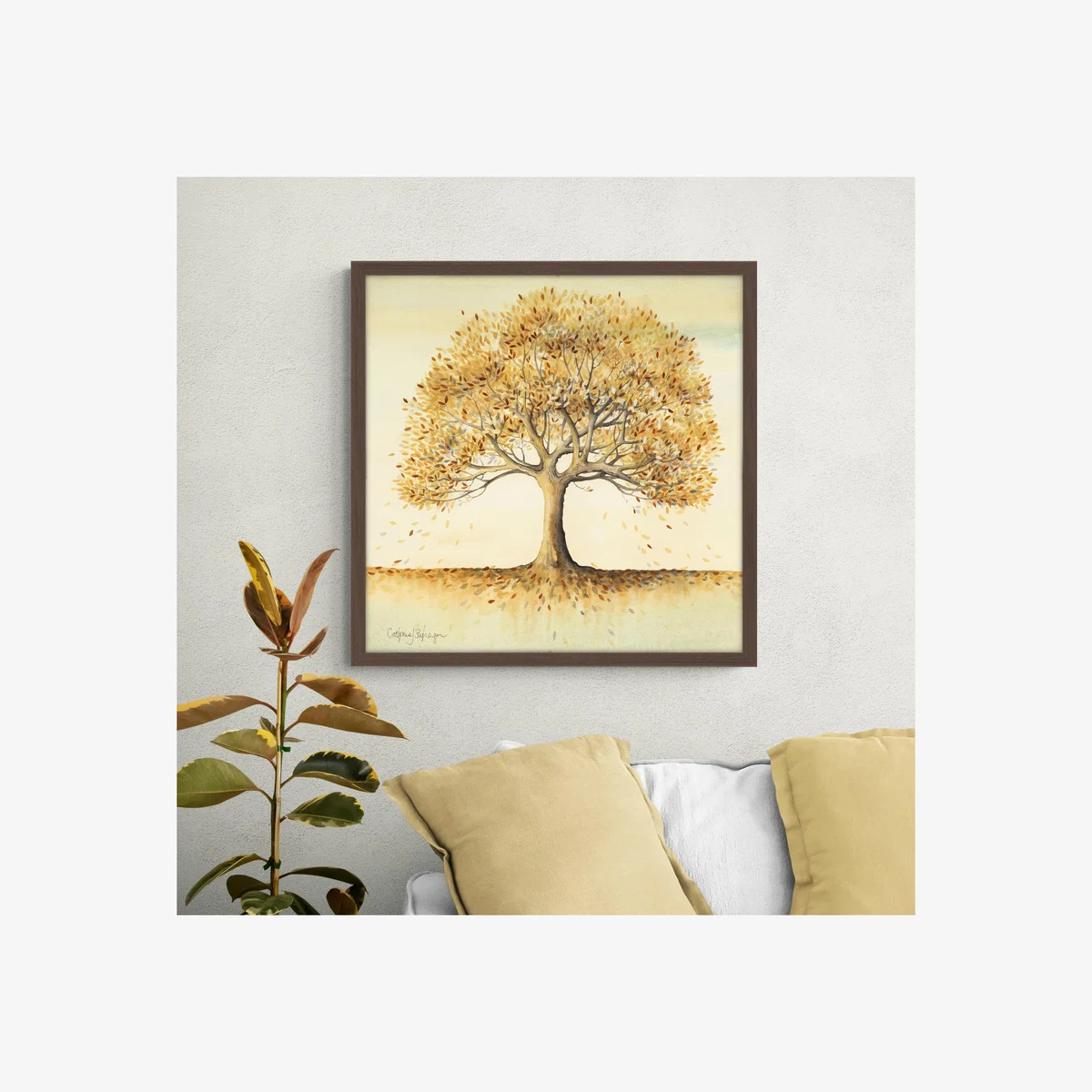 Autumn Tree Framed Print Brown – image 1