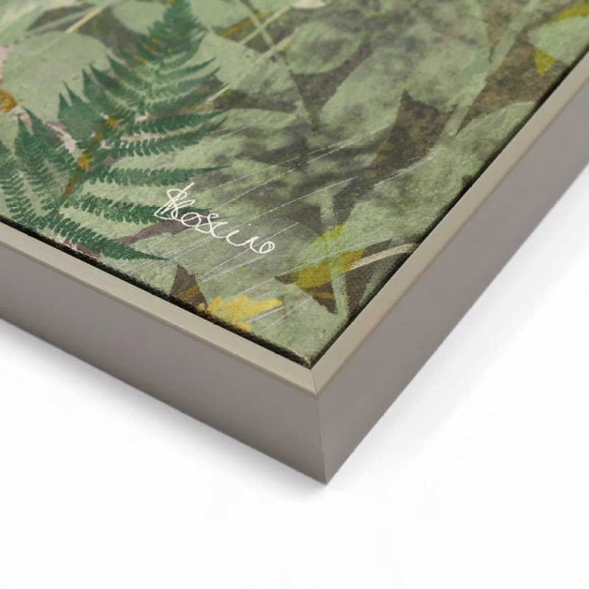 Cedar & Sage Luna Gaze Stag Framed Canvas Grey – image 2