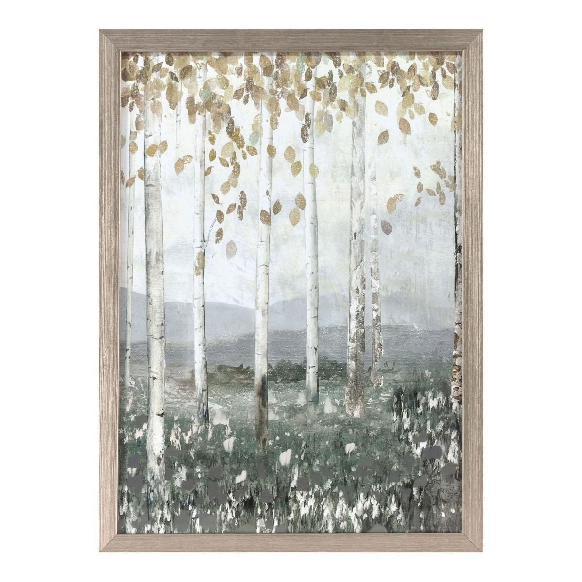 Set of 3 Woodlands Framed Prints Grey – image 4