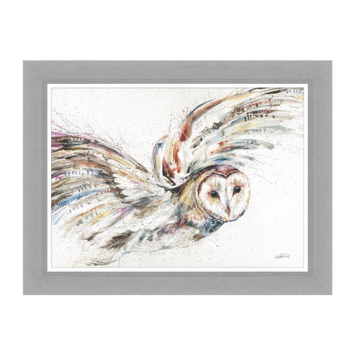 On the Look Out Framed Print Grey – image 2