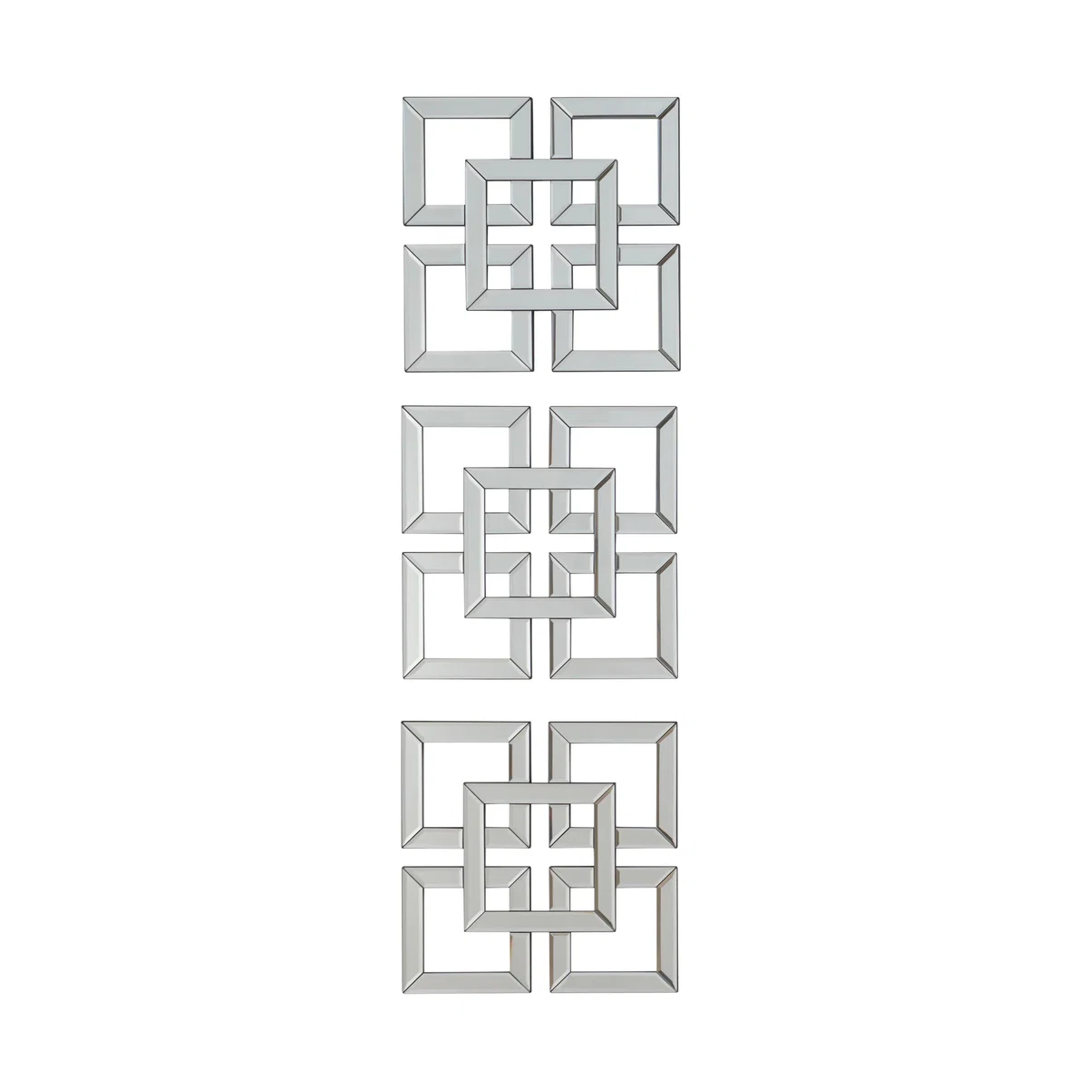 Set of 3 Luxe Geometric Wallart Silver – image 3