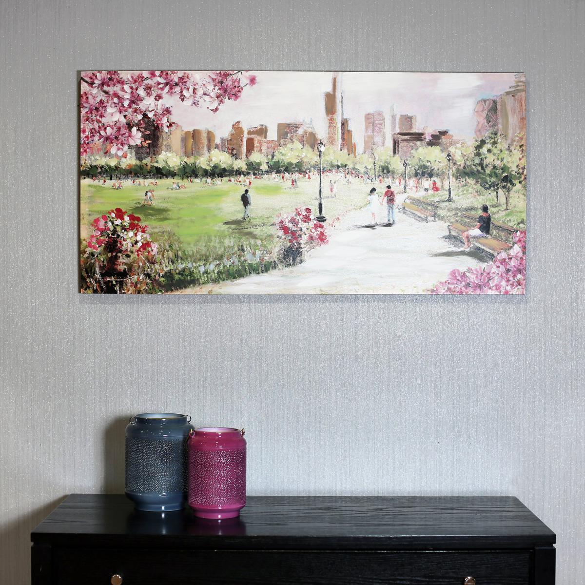 Painted Park Canvas Pink/Green/Brown – image 2