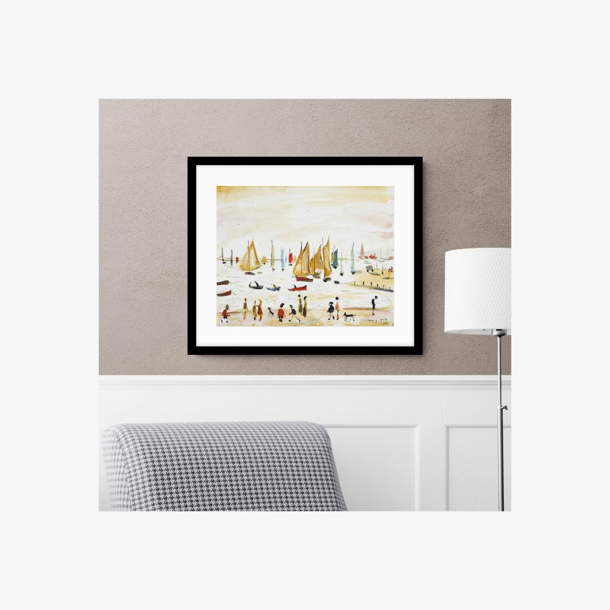 Yachts 1959 Lowry Framed Print MultiColoured – image 1