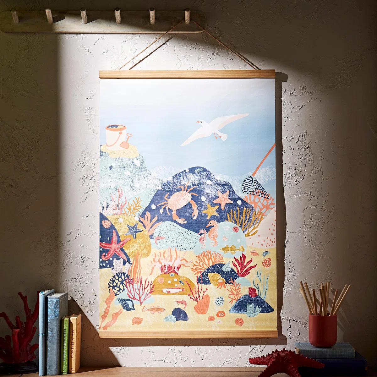 Kids Rockpool Hanging Canvas 70cm x 49cm MultiColoured – image 1