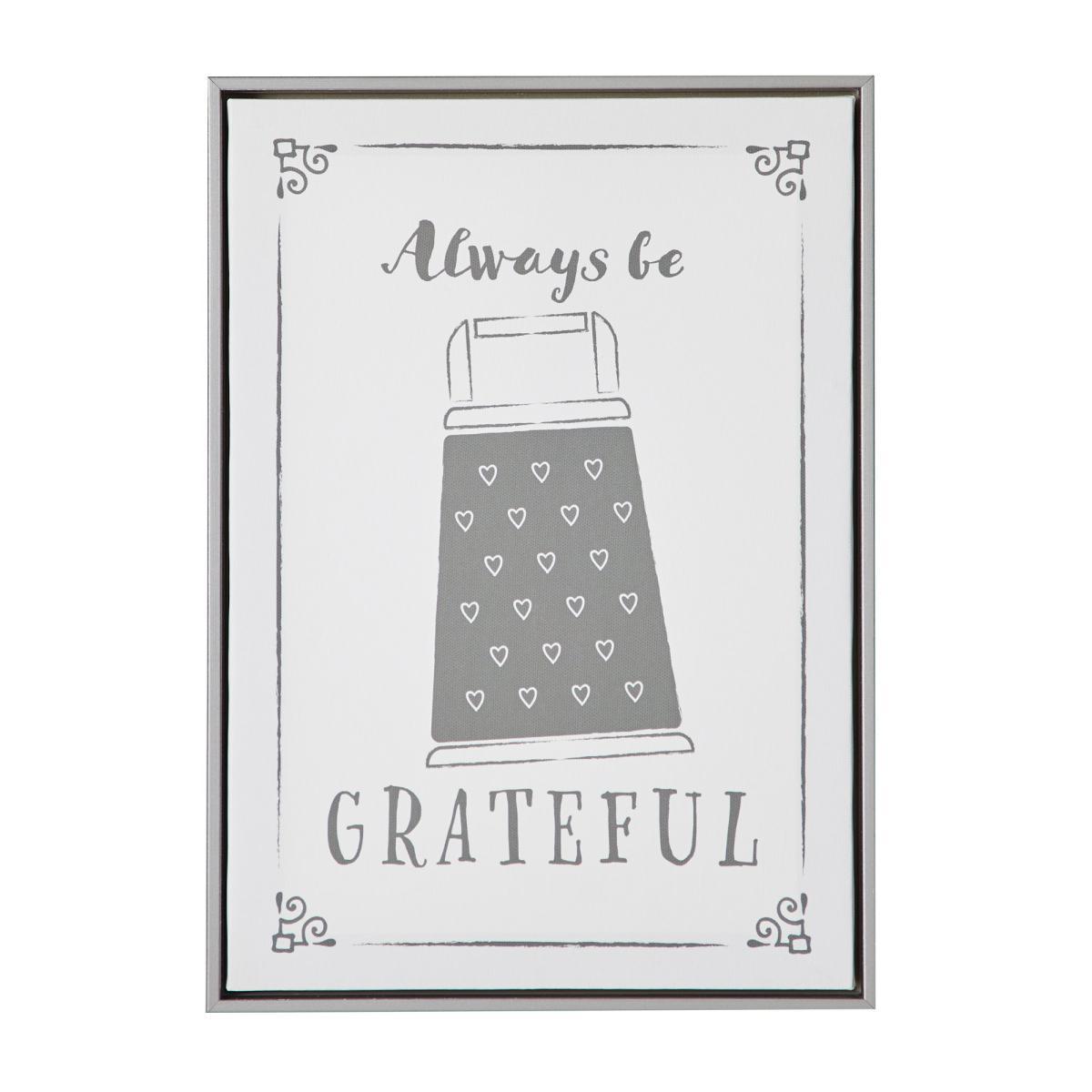 Be Grateful Canvas White and Grey – image 3