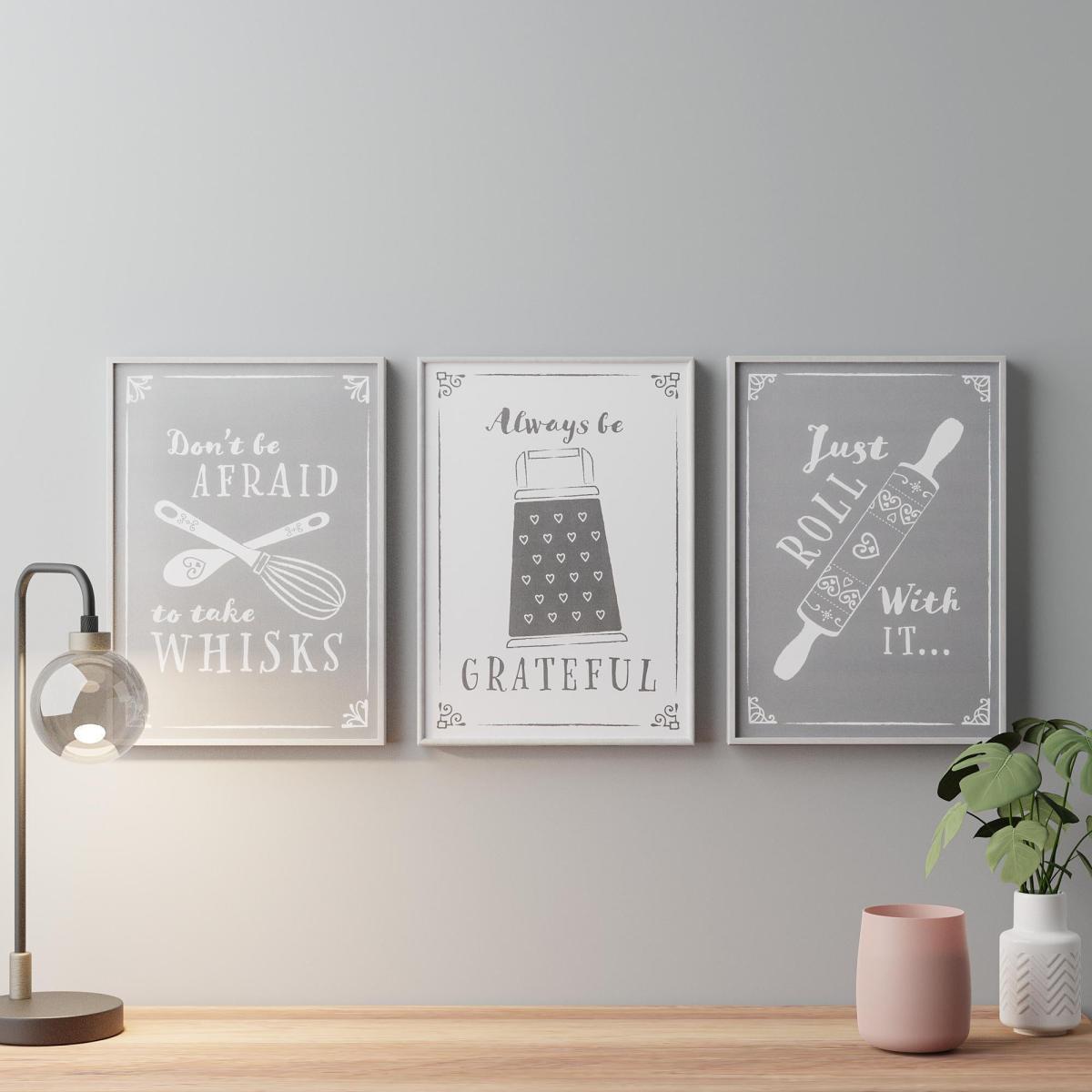 Be Grateful Canvas White and Grey – image 4