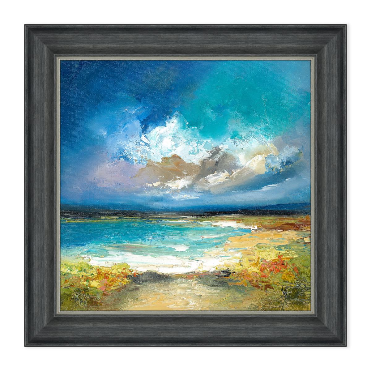 Cornish Coastline Framed Print Grey – image 2