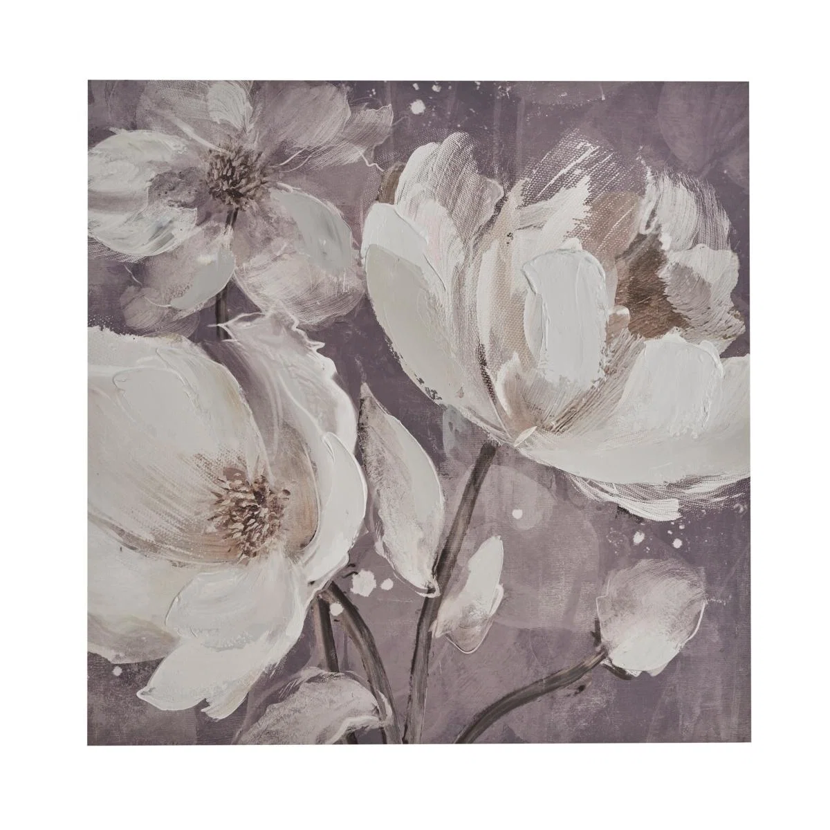 Grey Floral Canvas Grey/White – image 3