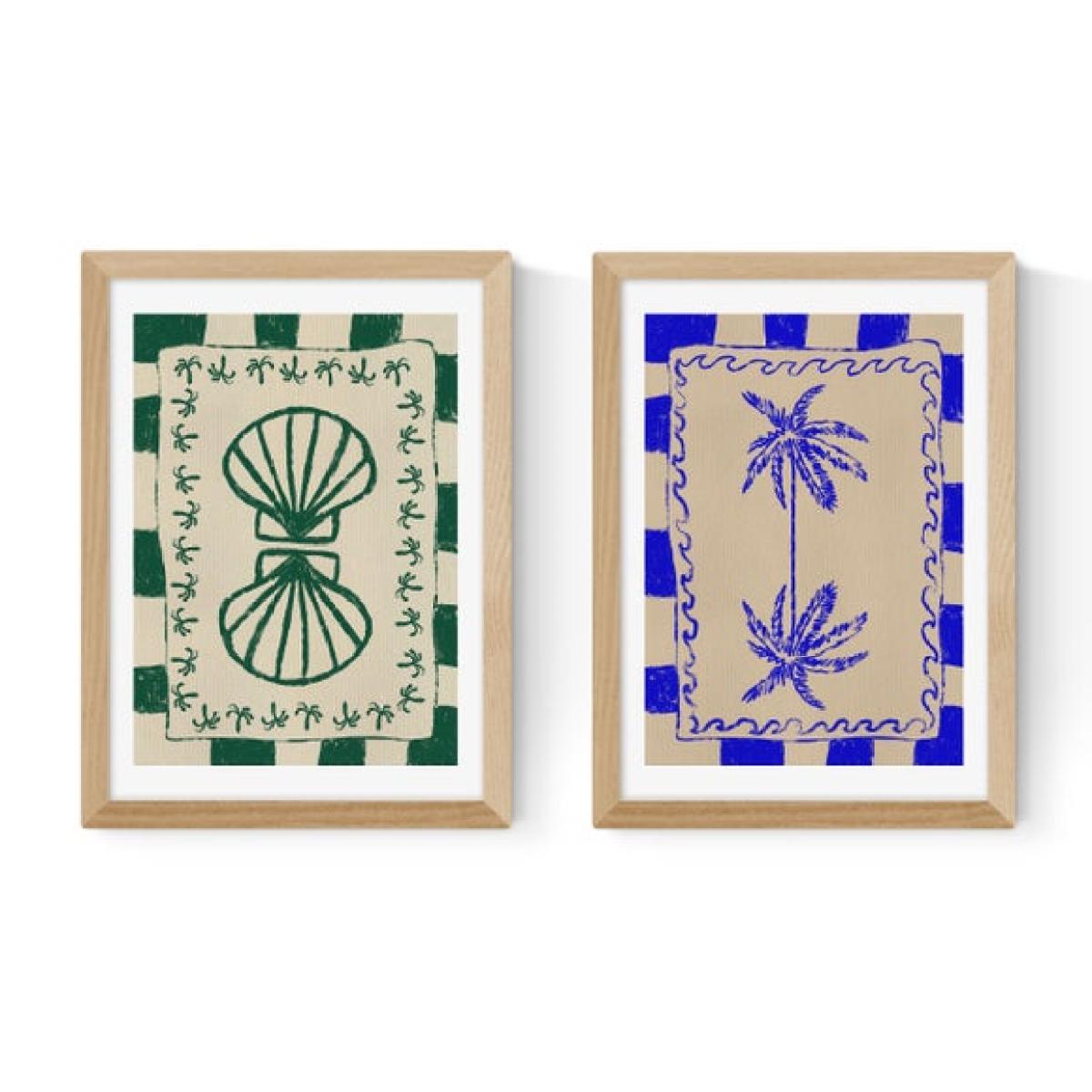 East End Prints Set of 2 Coastal Charm and Seashell Prints – image 2