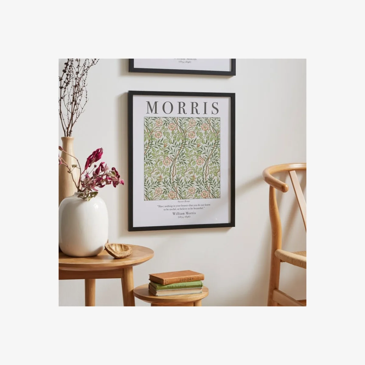 Sweet Briar by William Morris Framed Print Black – image 1