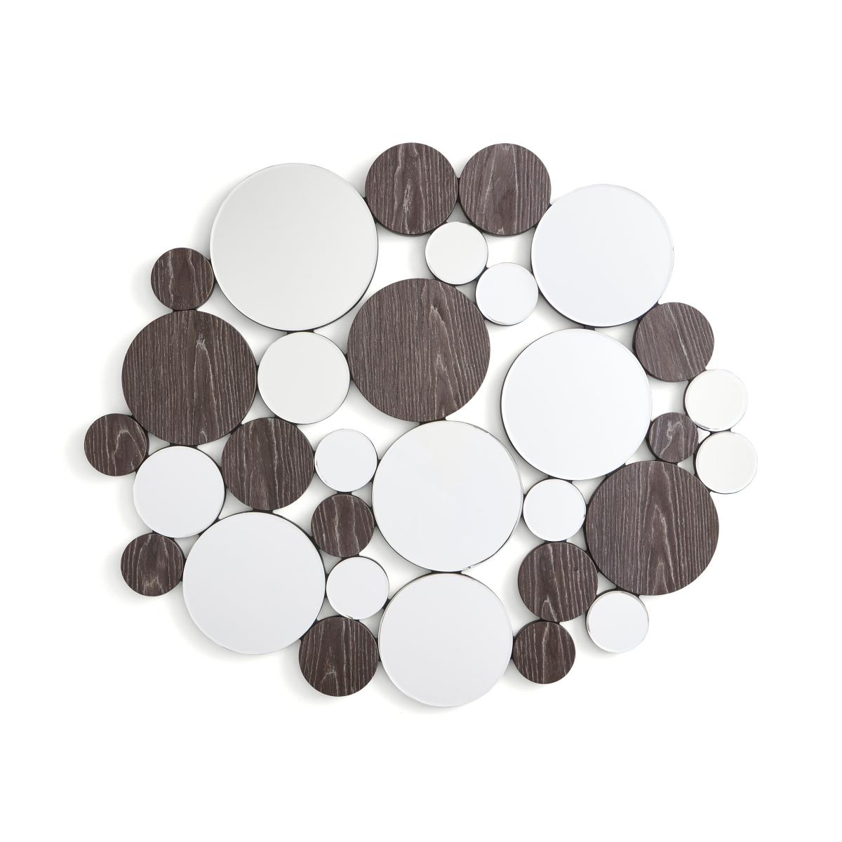 Monochrome Circles Mirrored Wall Art – image 3