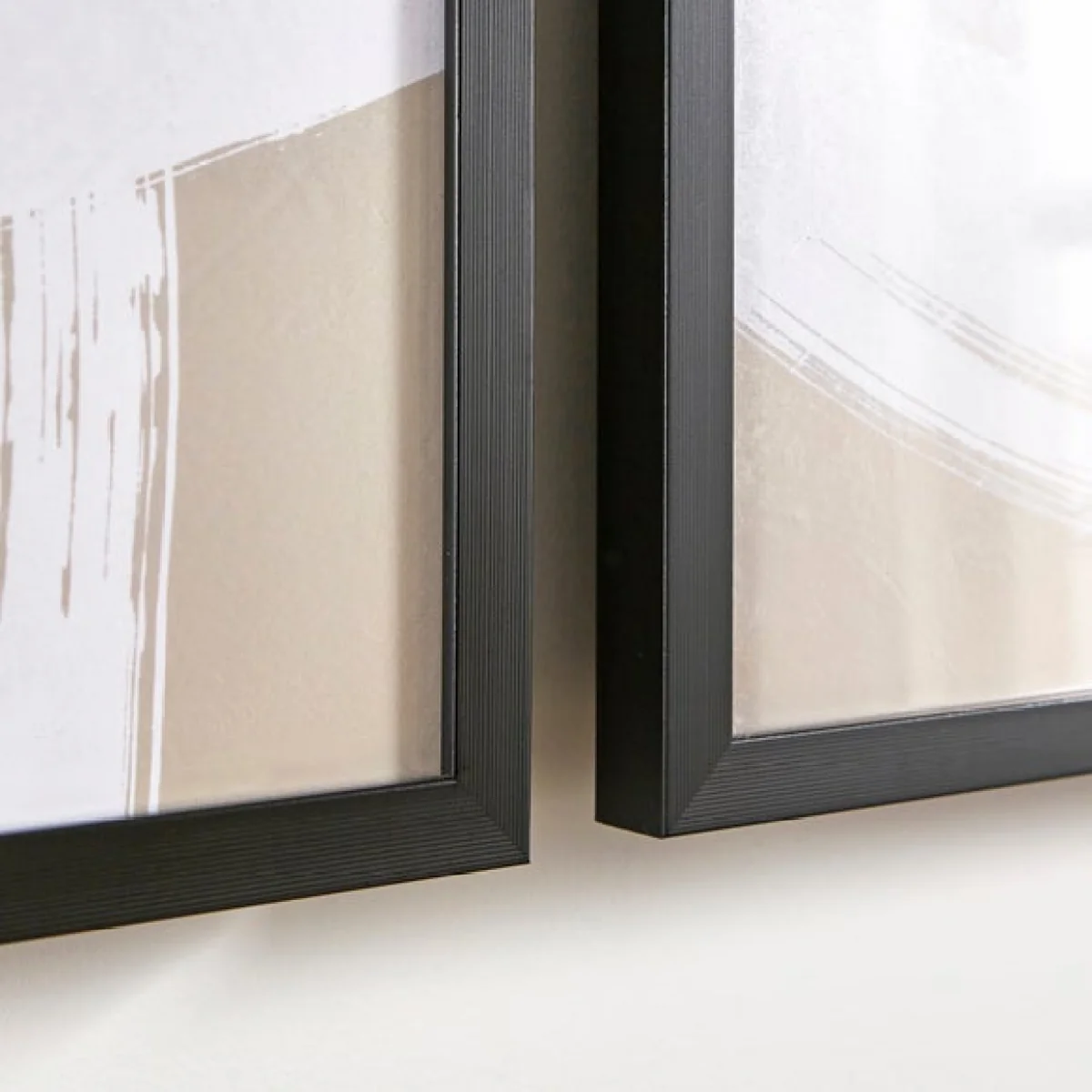 Set of 2 Abstract Natural Curves Framed Prints White – image 2
