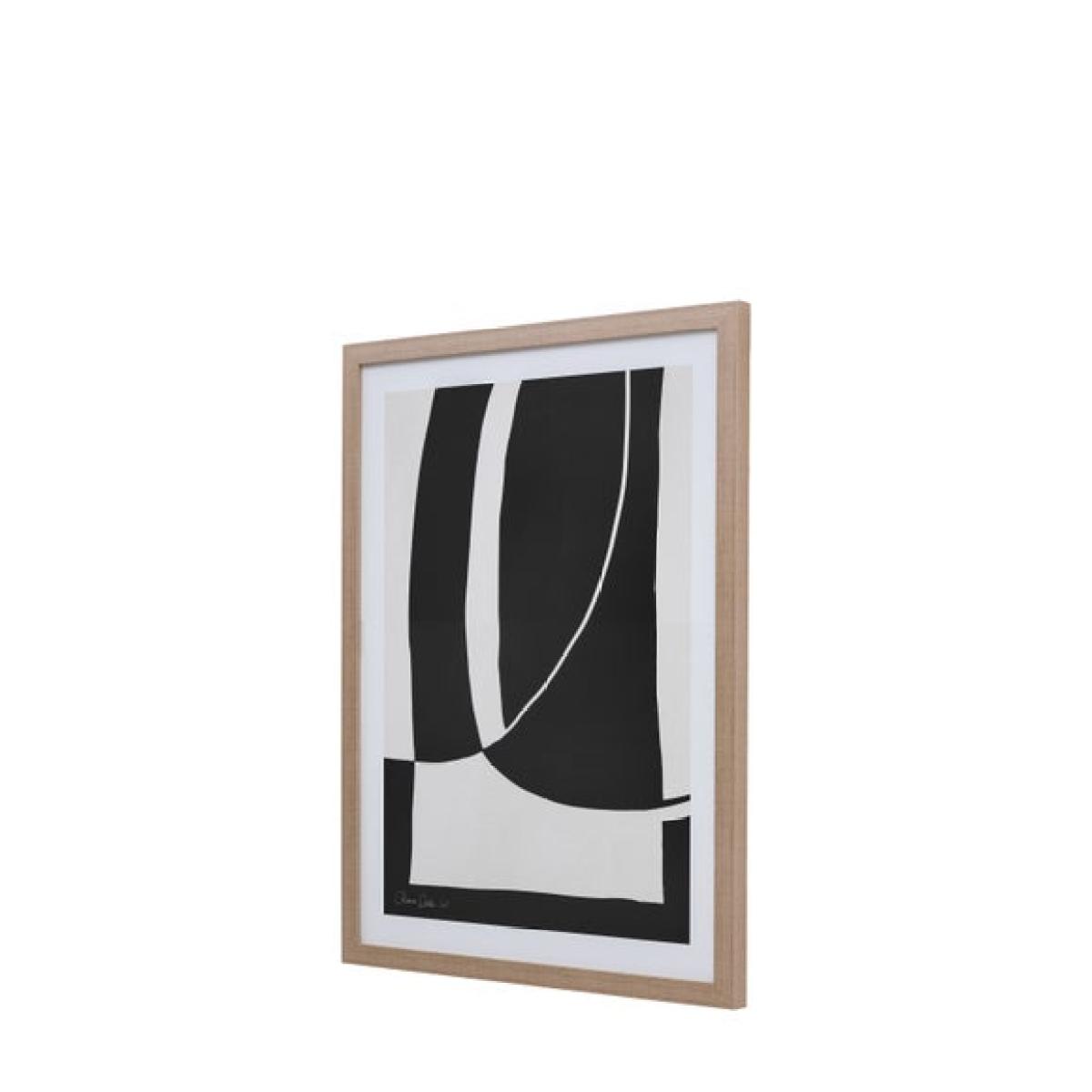 Cedar & Sage Abstract Noir et Blanc Framed Print – image 4