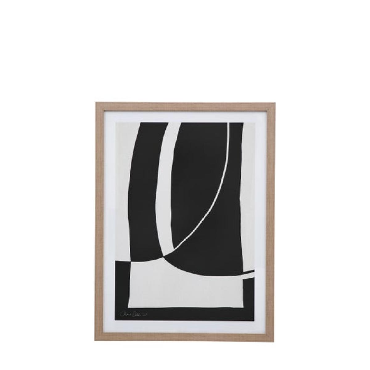 Cedar & Sage Abstract Noir et Blanc Framed Print – image 5