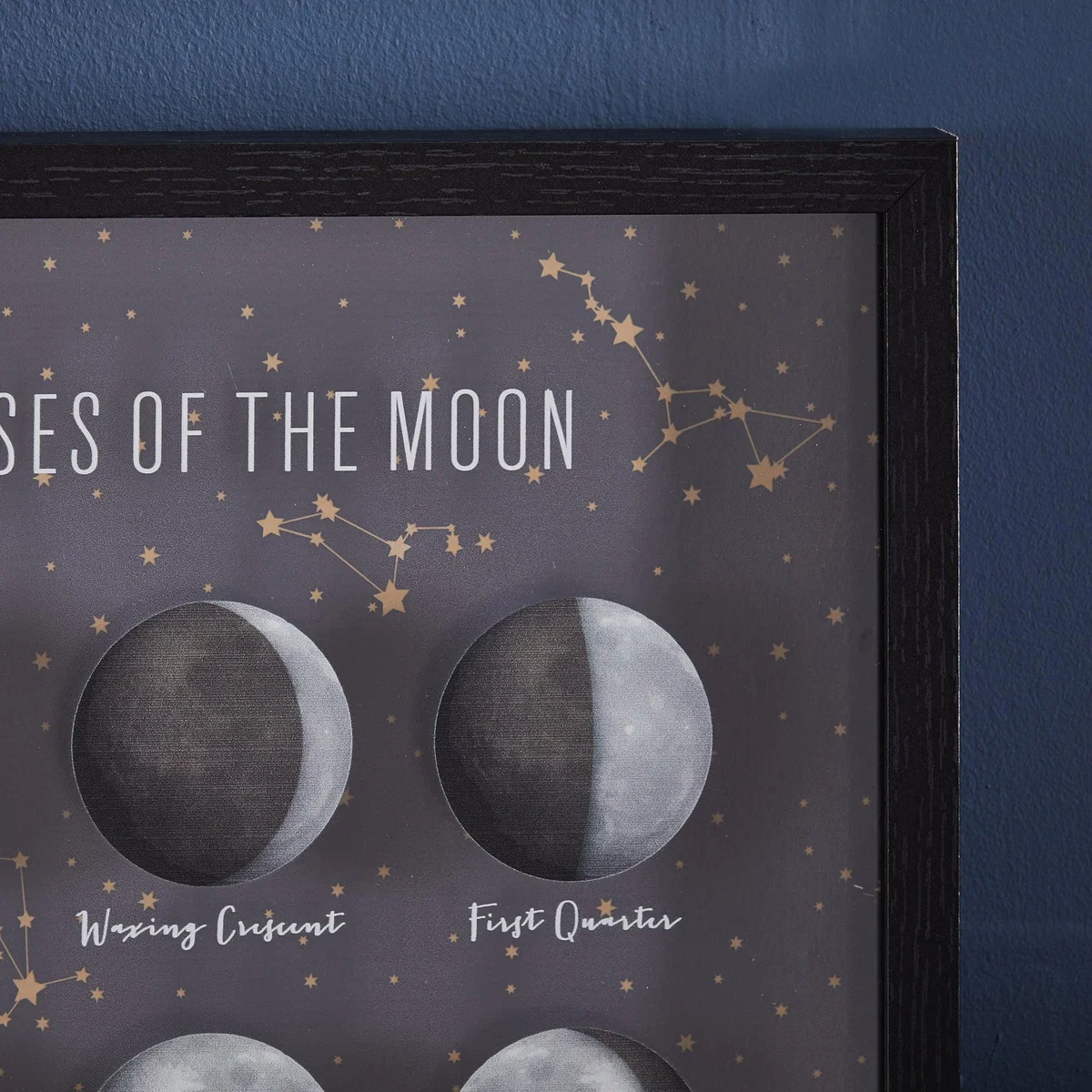 Phases of The Moon Framed Print Black – image 2