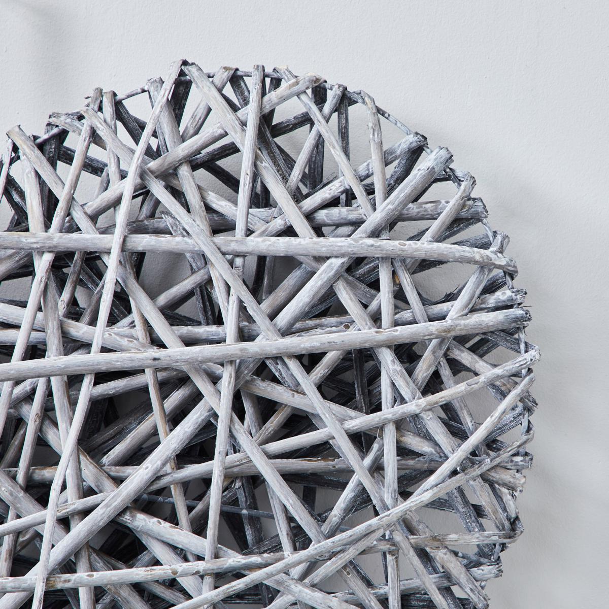 Large Wicker Heart Grey – image 2