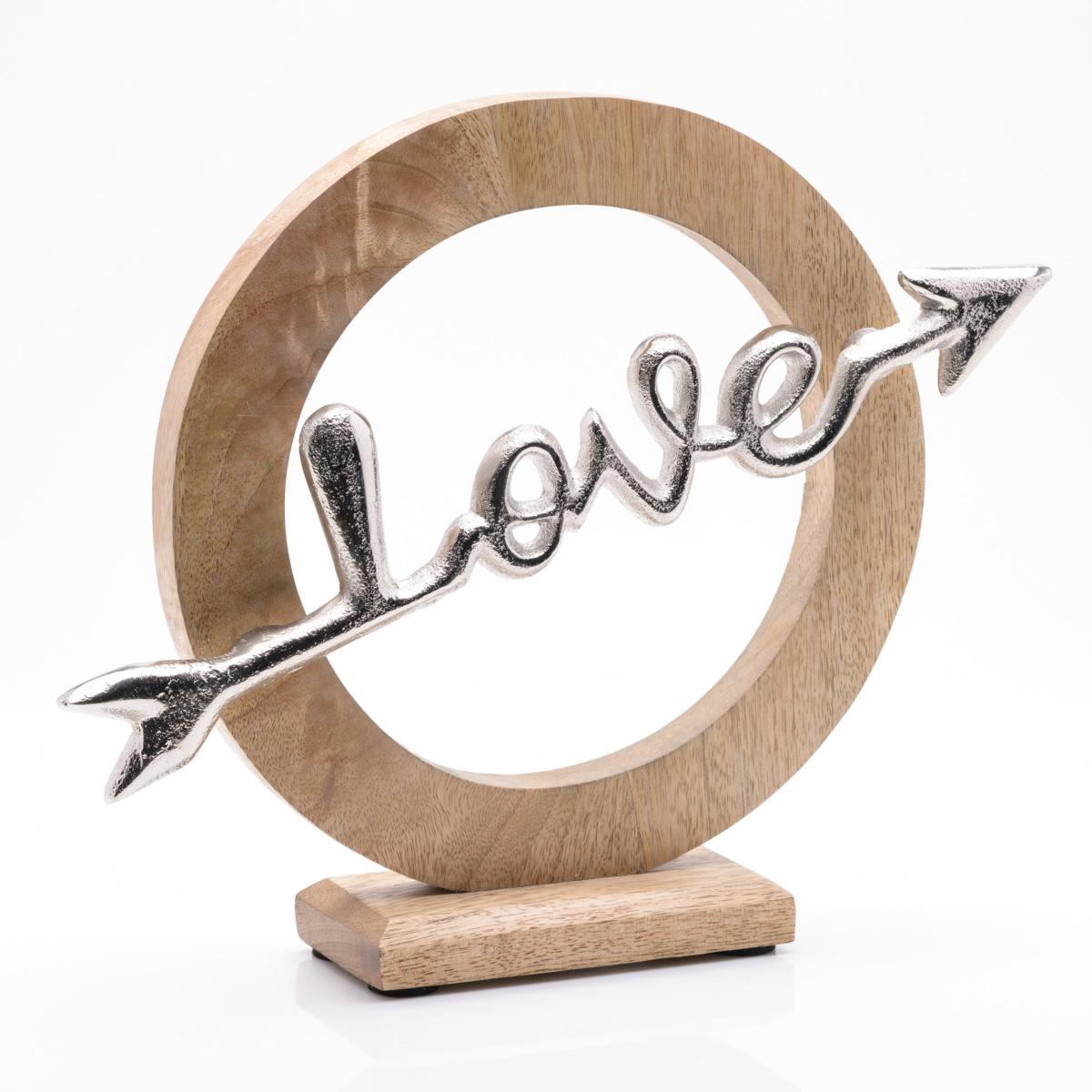 Hestia Love Arrow Wood and Metal Ornament – image 2