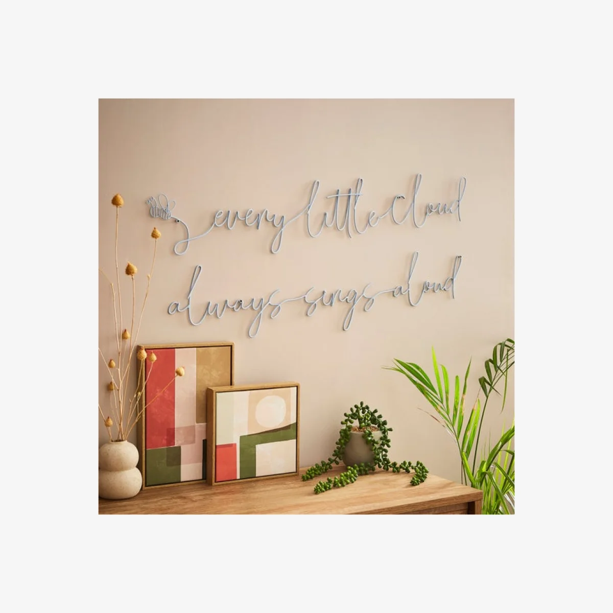 Winnie the Pooh 'Every Cloud' Wire Wall Art Blue – image 1