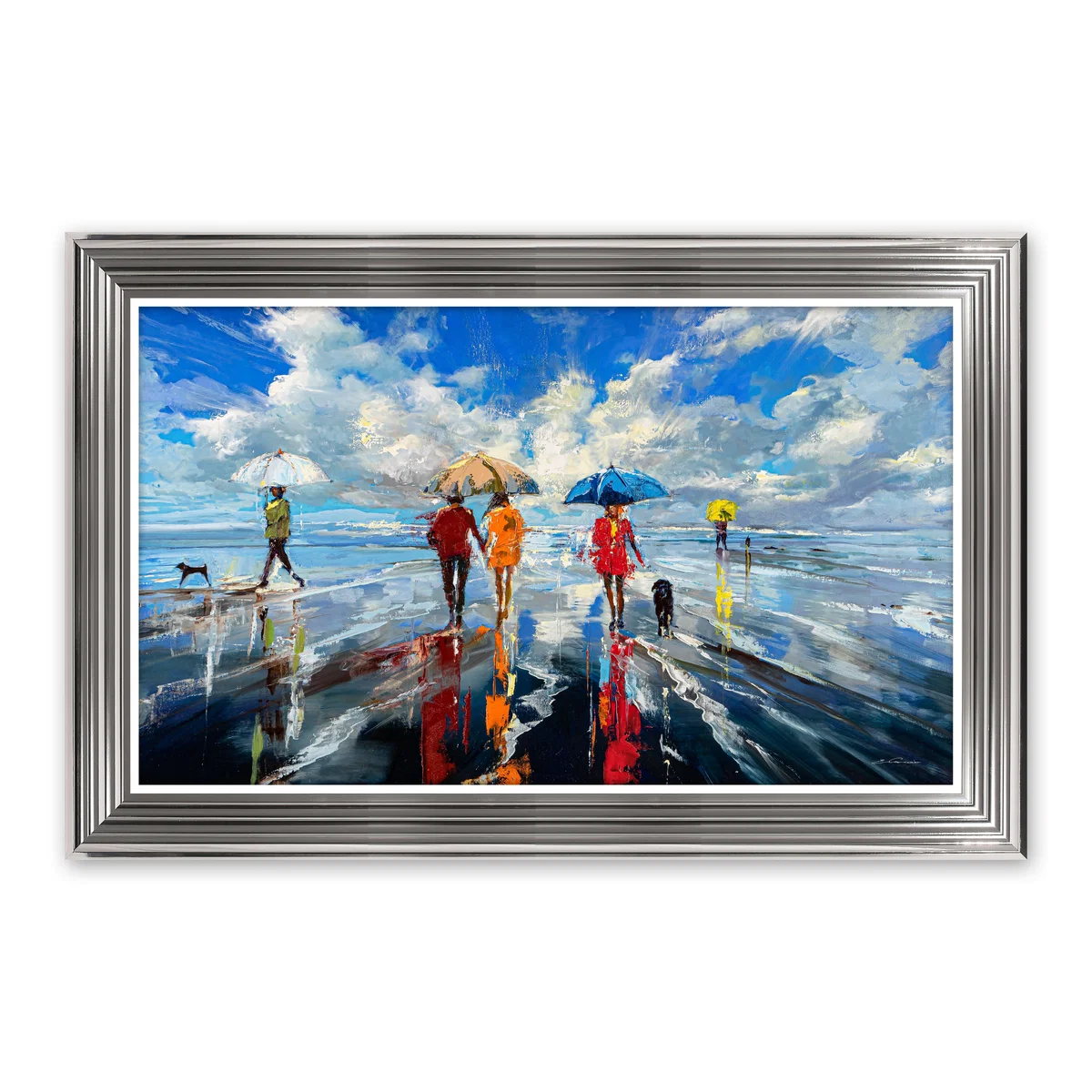Summer At The Sea by Ewa Czarniecka Framed Print MultiColoured – image 2