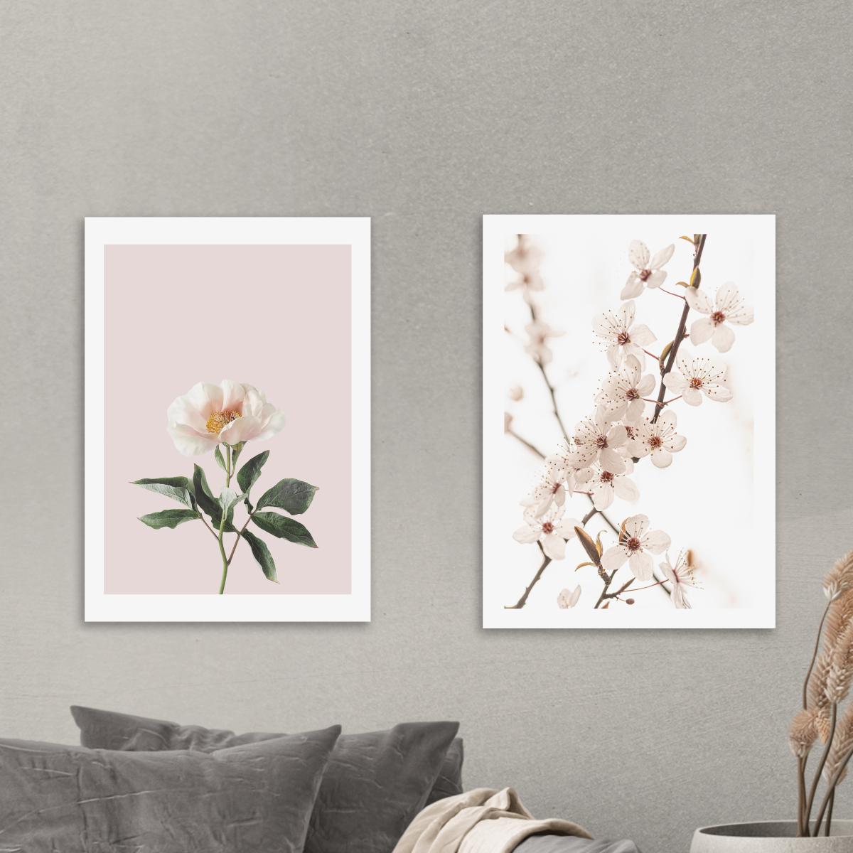 Set of 2 East End Prints Delicate Prints Pink – image 1