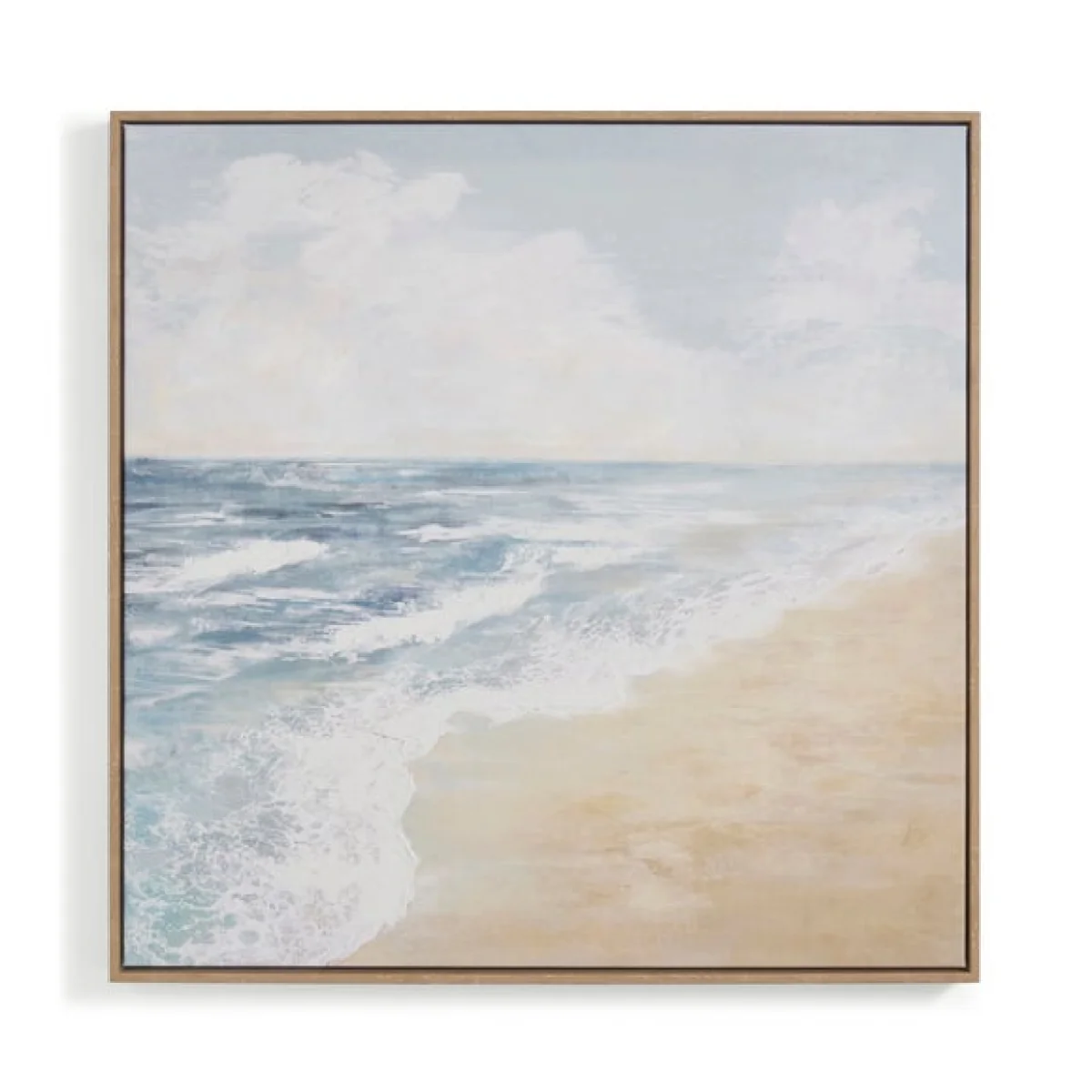 Coastal Beach Waves Framed Canvas – image 3