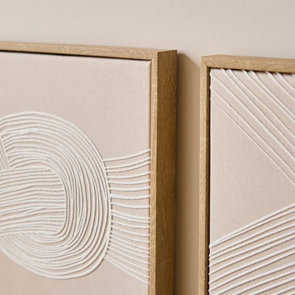 Set of 2 Rope Print Framed Canvases – image 2