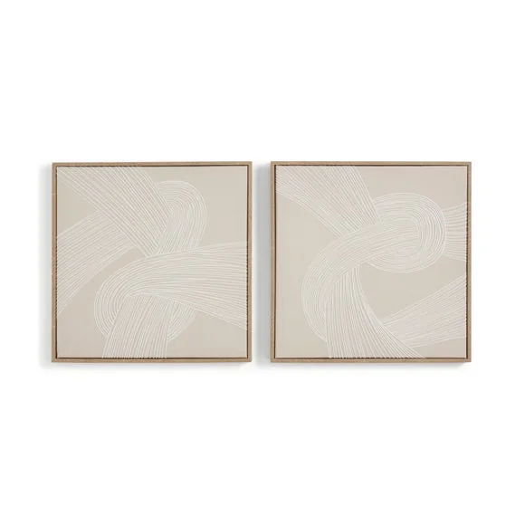 Set of 2 Rope Print Framed Canvases – image 3