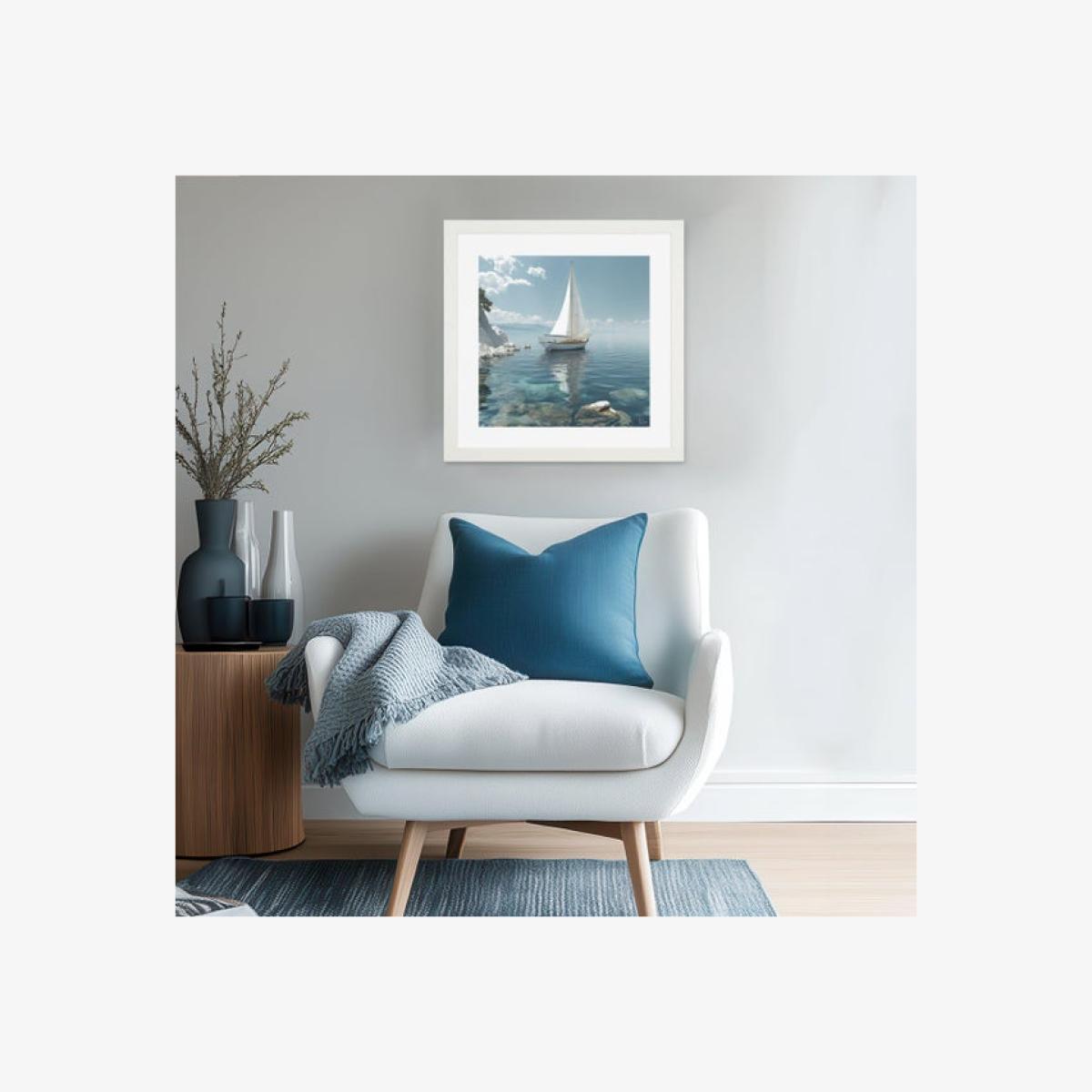 Cedar & Sage Azure Reflections Framed Print – image 1
