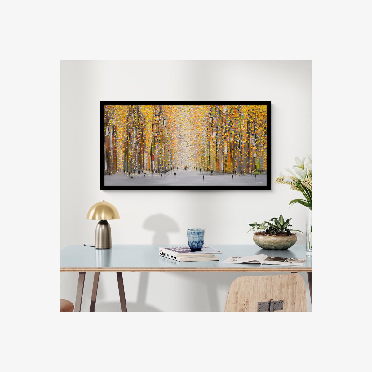 Sunset City Framed Print MultiColoured – image 1