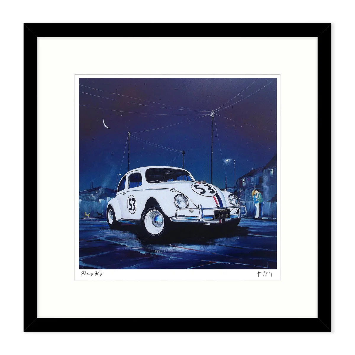 Racing Bug Framed Print Black – image 2