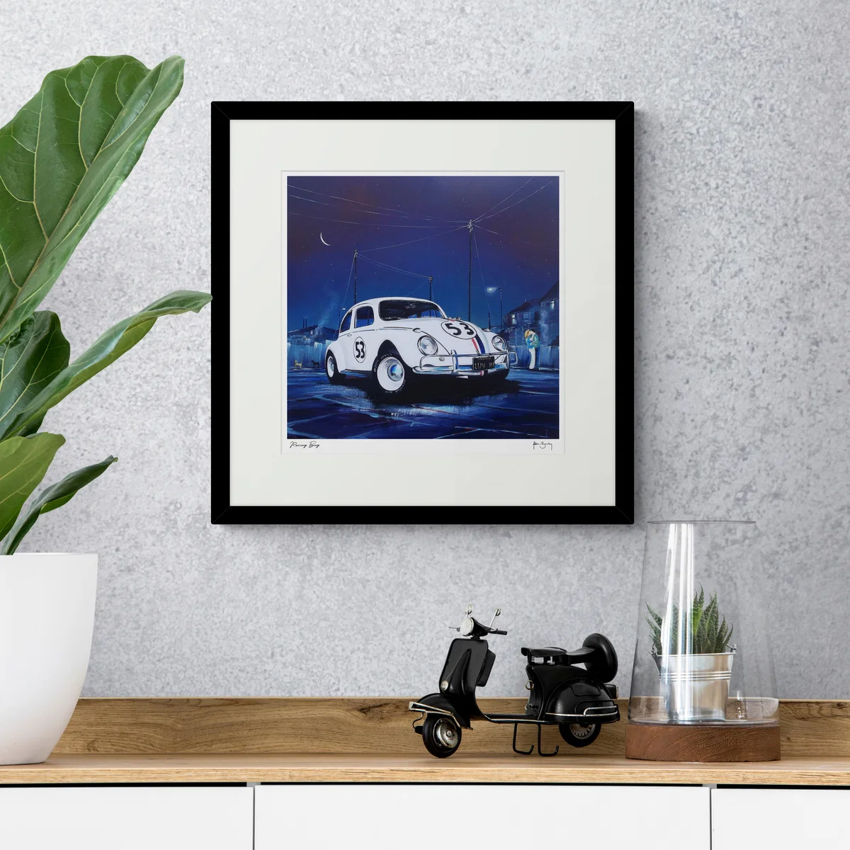 Racing Bug Framed Print Black – image 1