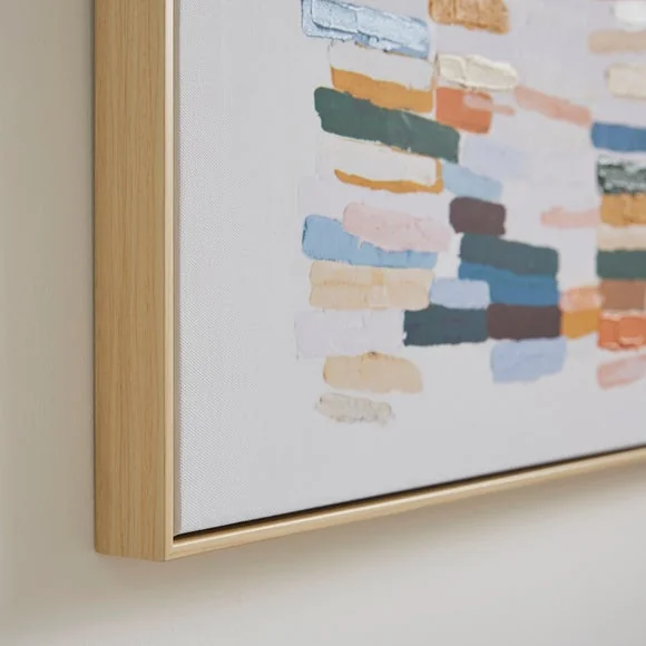 Elements Dashes Framed Canvas MultiColoured – image 2