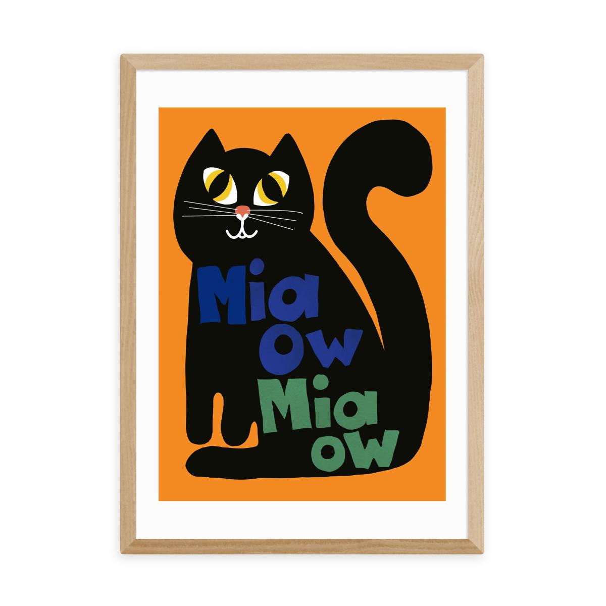 East End Prints Miaow Miaow Cat Print MultiColoured – image 2