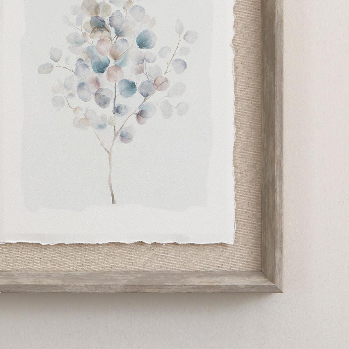 Eucalyptus Framed Print Blue, White and Brown – image 2