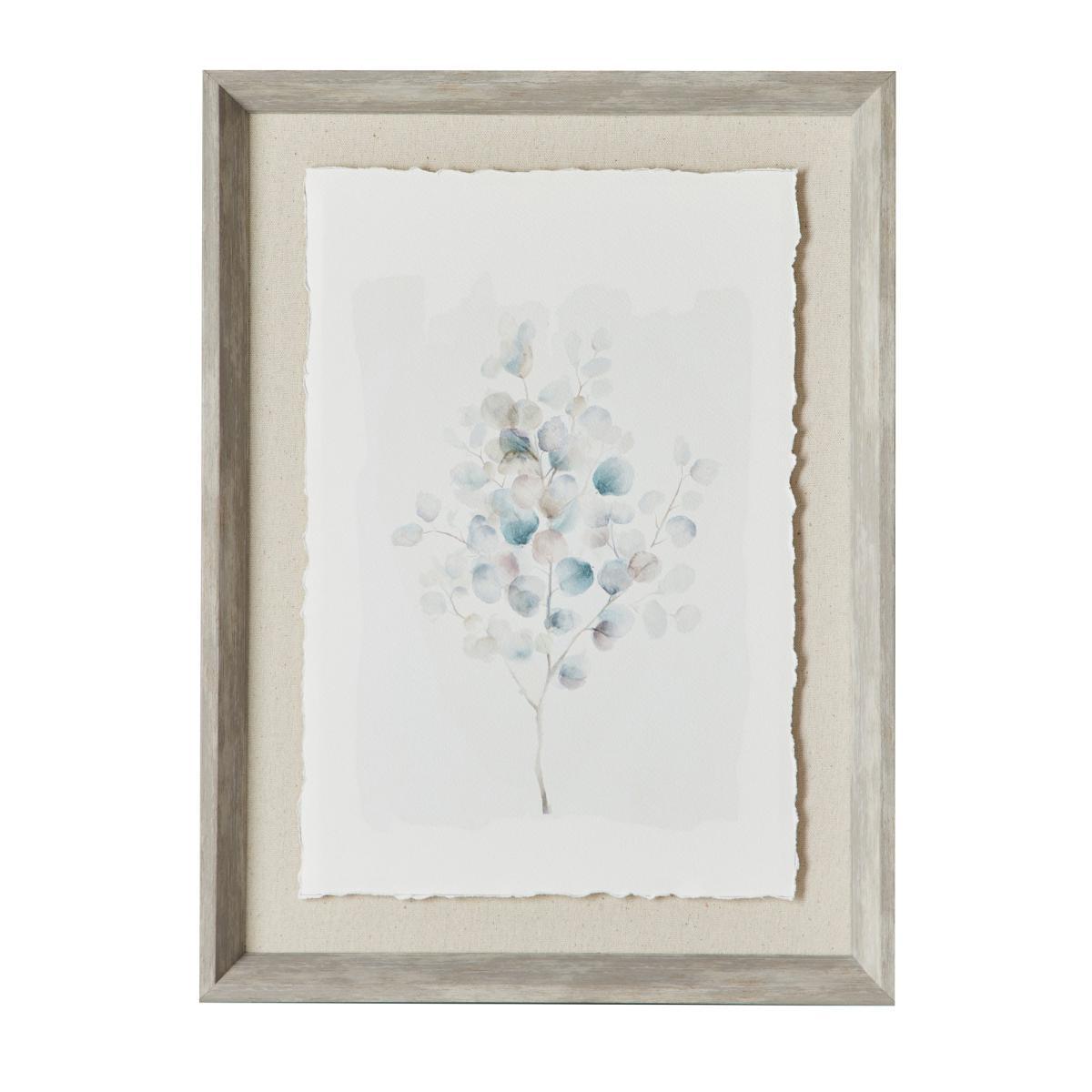 Eucalyptus Framed Print Blue, White and Brown – image 3