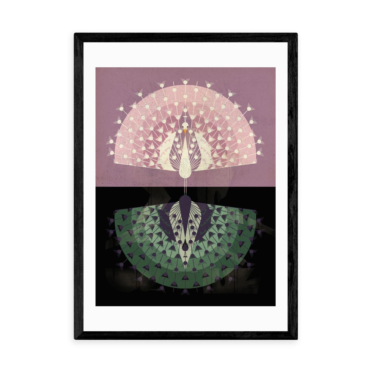 East End Prints Peacock Print Pink/Green/White – image 2