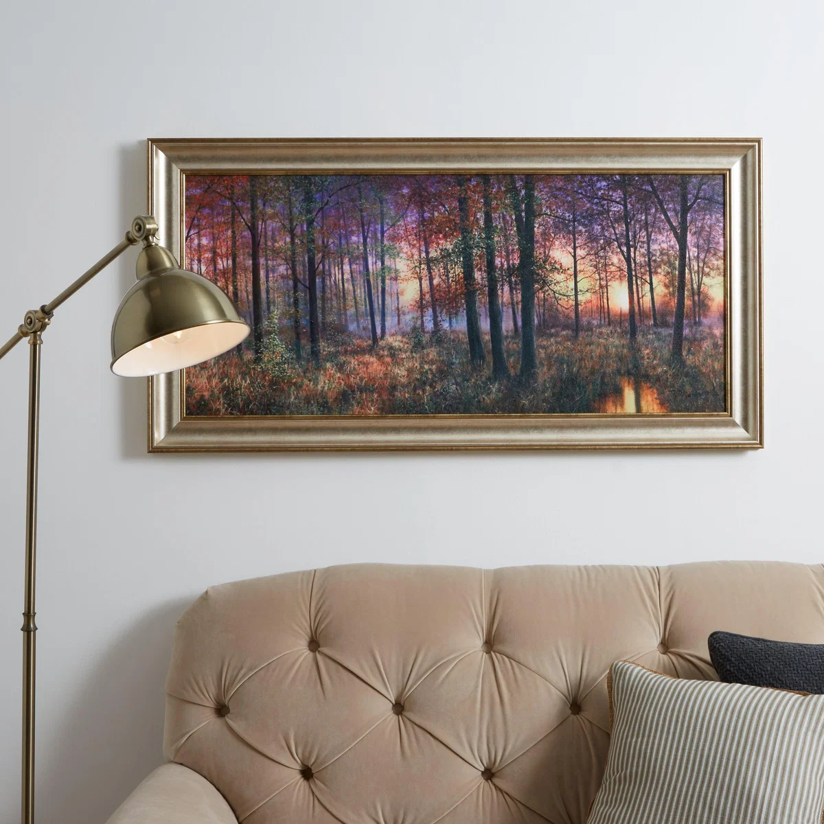 Dorma Golden Coppice Dawn Framed Print Gold – image 1