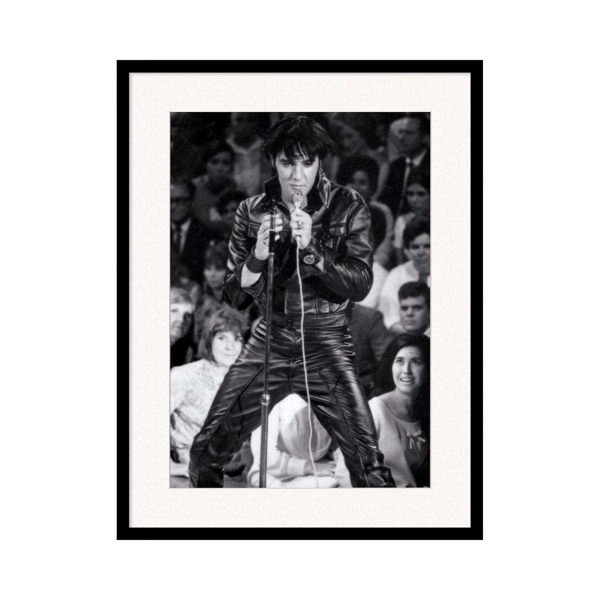 The Art Group Elvis Presey 68 Comeback Framed Print Black and white – image 2
