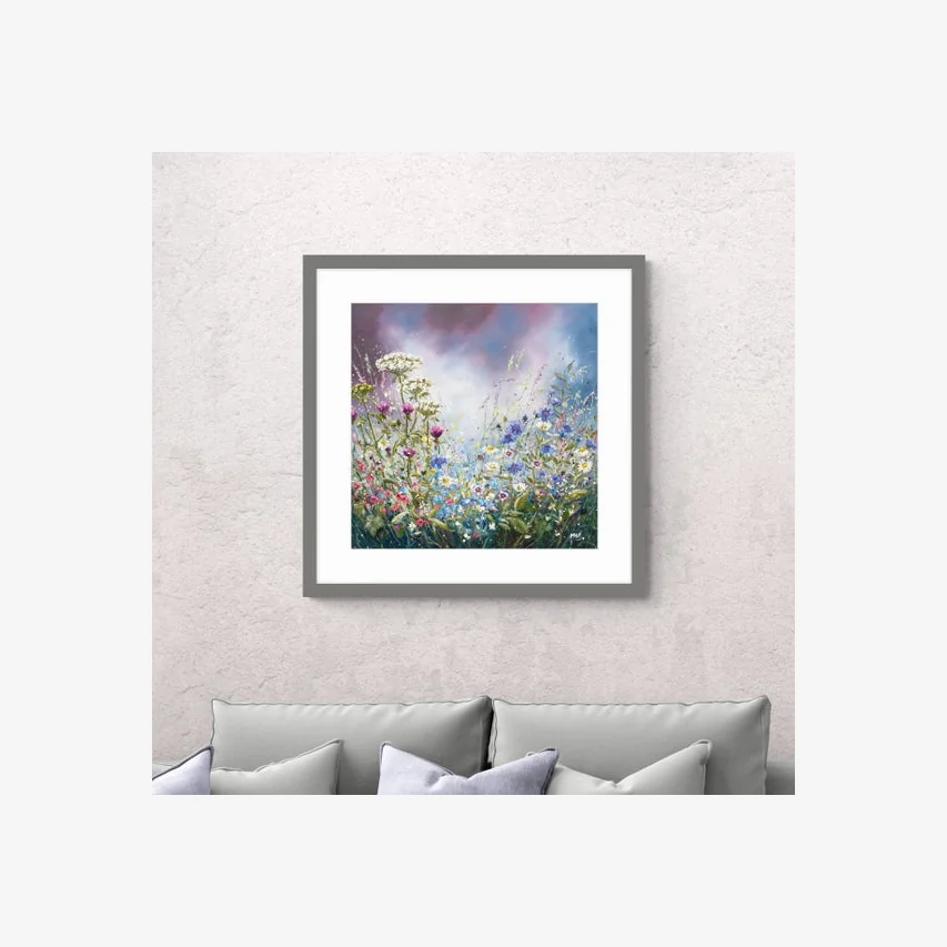 Cornflower Blue Framed Print Blue
