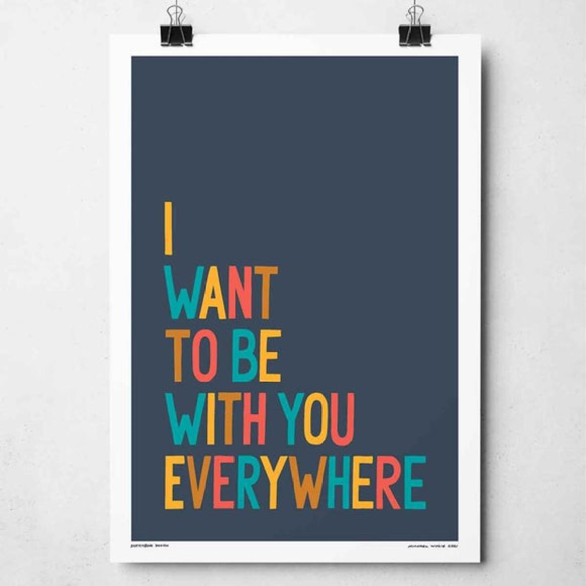 Sketchbook Design I Want to be With You Everywhere Framed Print – image 2