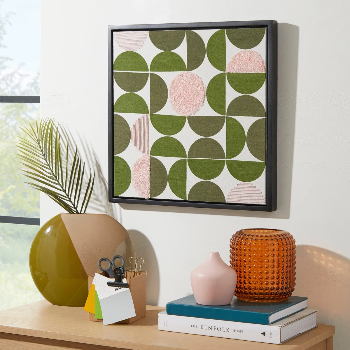 Elements Tufted Wall Art 43x43cm Black – image 1