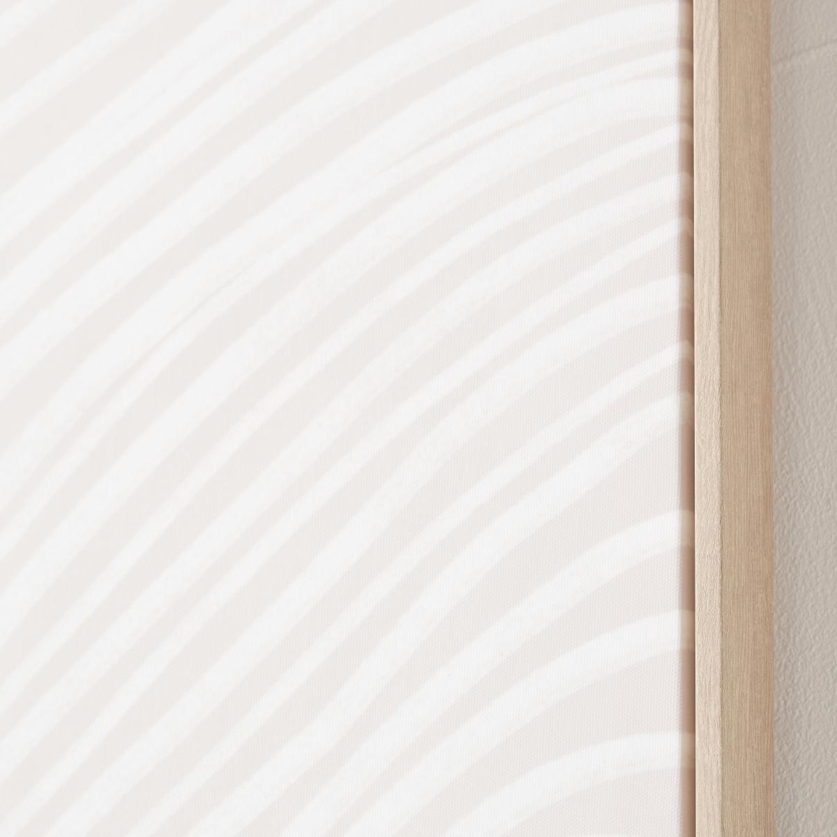 Natural & White Abstract Lines Framed Canvas – image 3