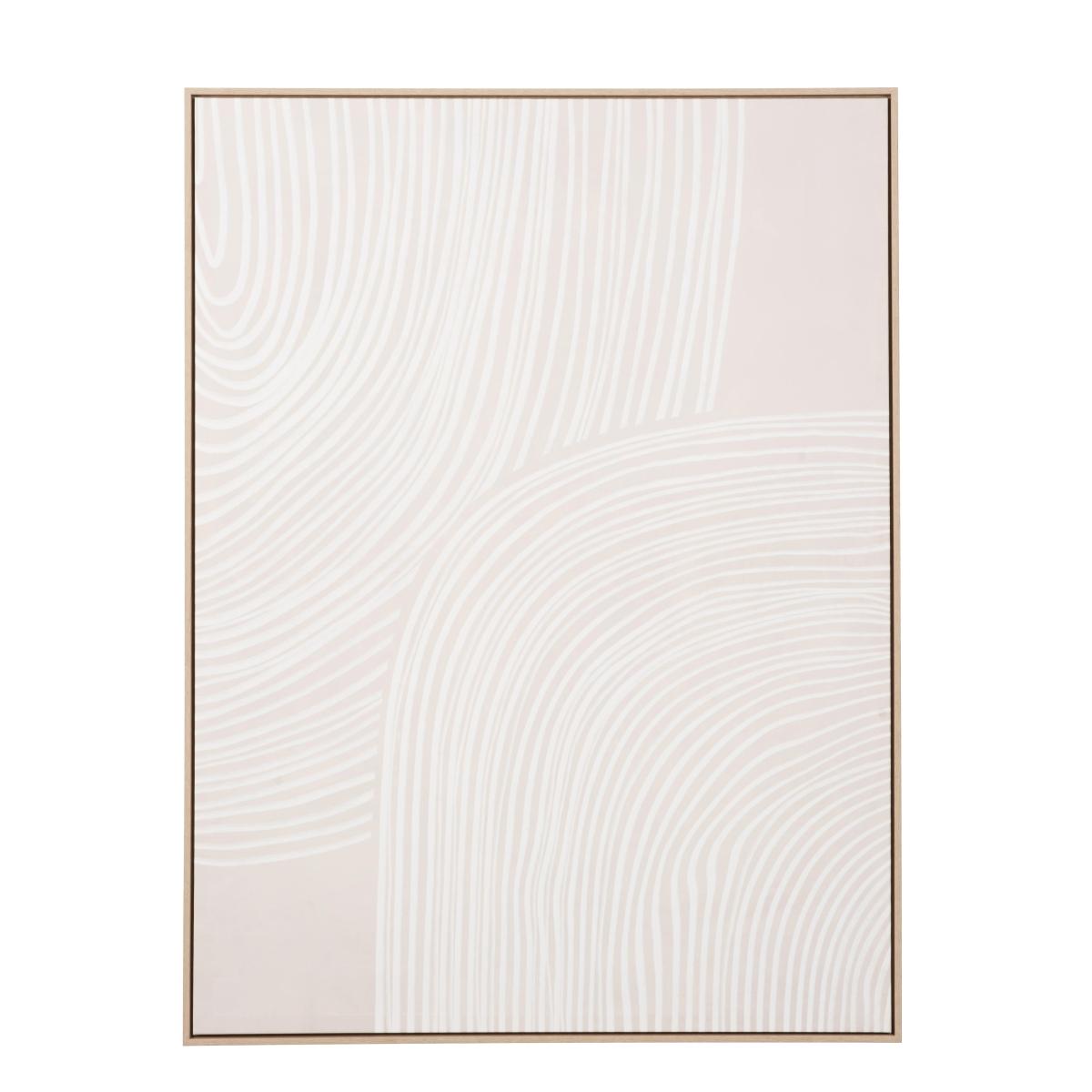 Natural & White Abstract Lines Framed Canvas – image 4