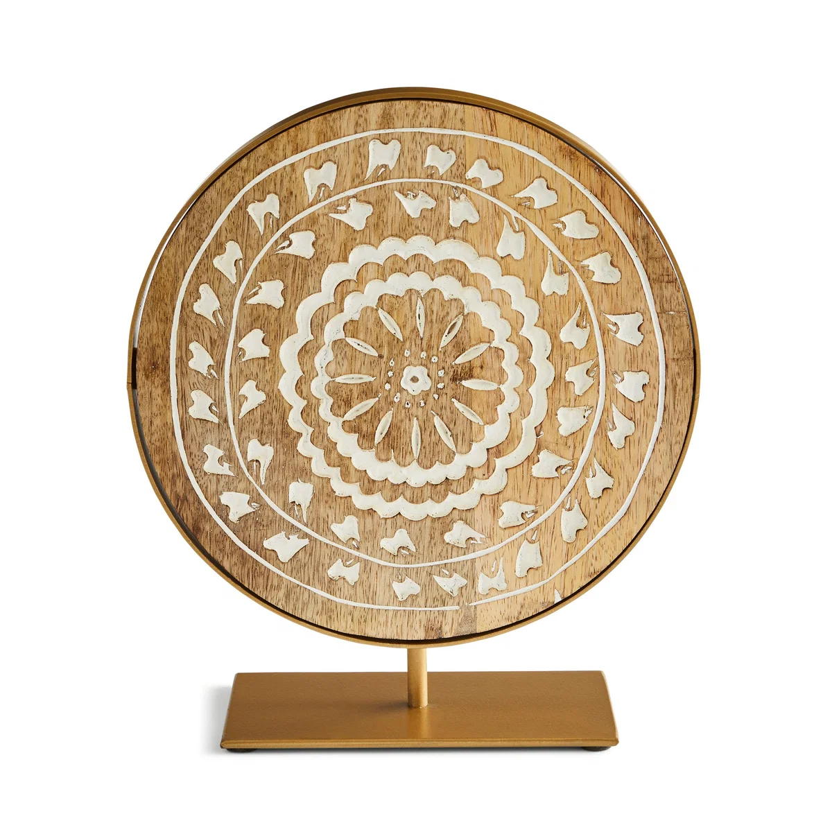 Patterned Mango Wood Round Ornament – image 3