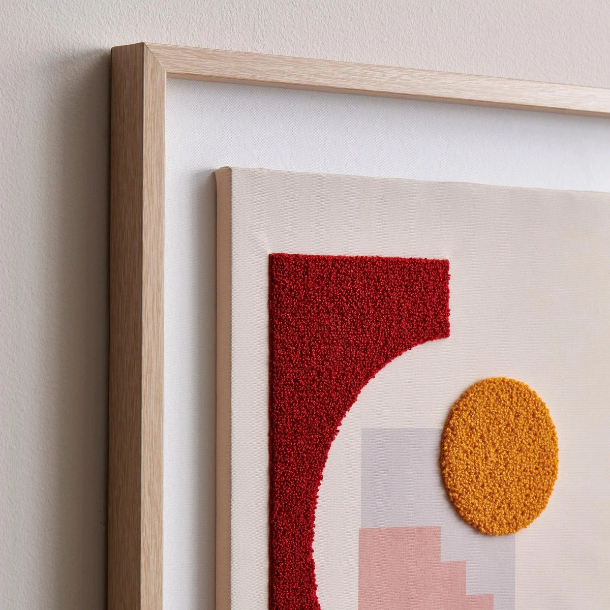 Embroidered Framed Print White – image 2