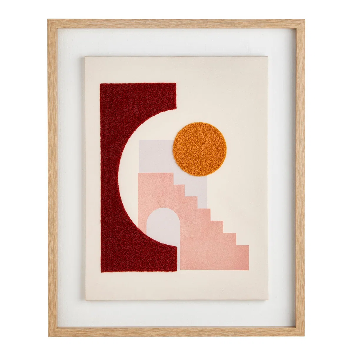 Embroidered Framed Print White – image 3