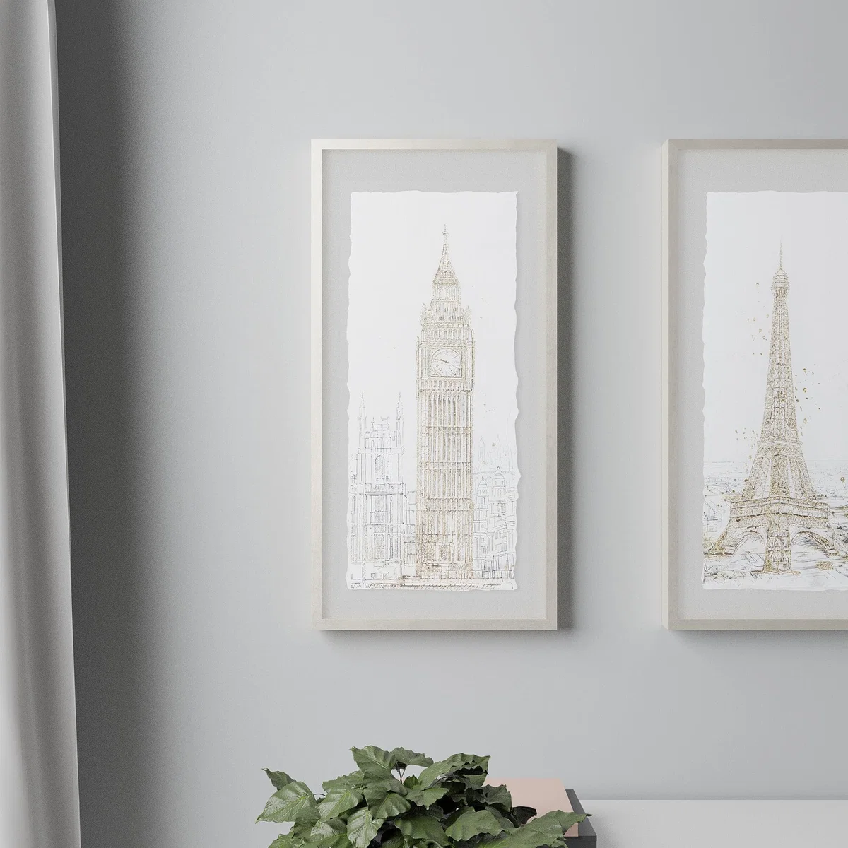 London Glam Framed Print Gold – image 1