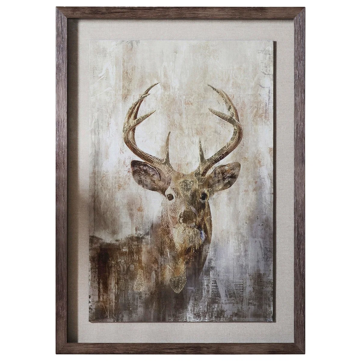Majestic Stag Framed Art Brown/White – image 2