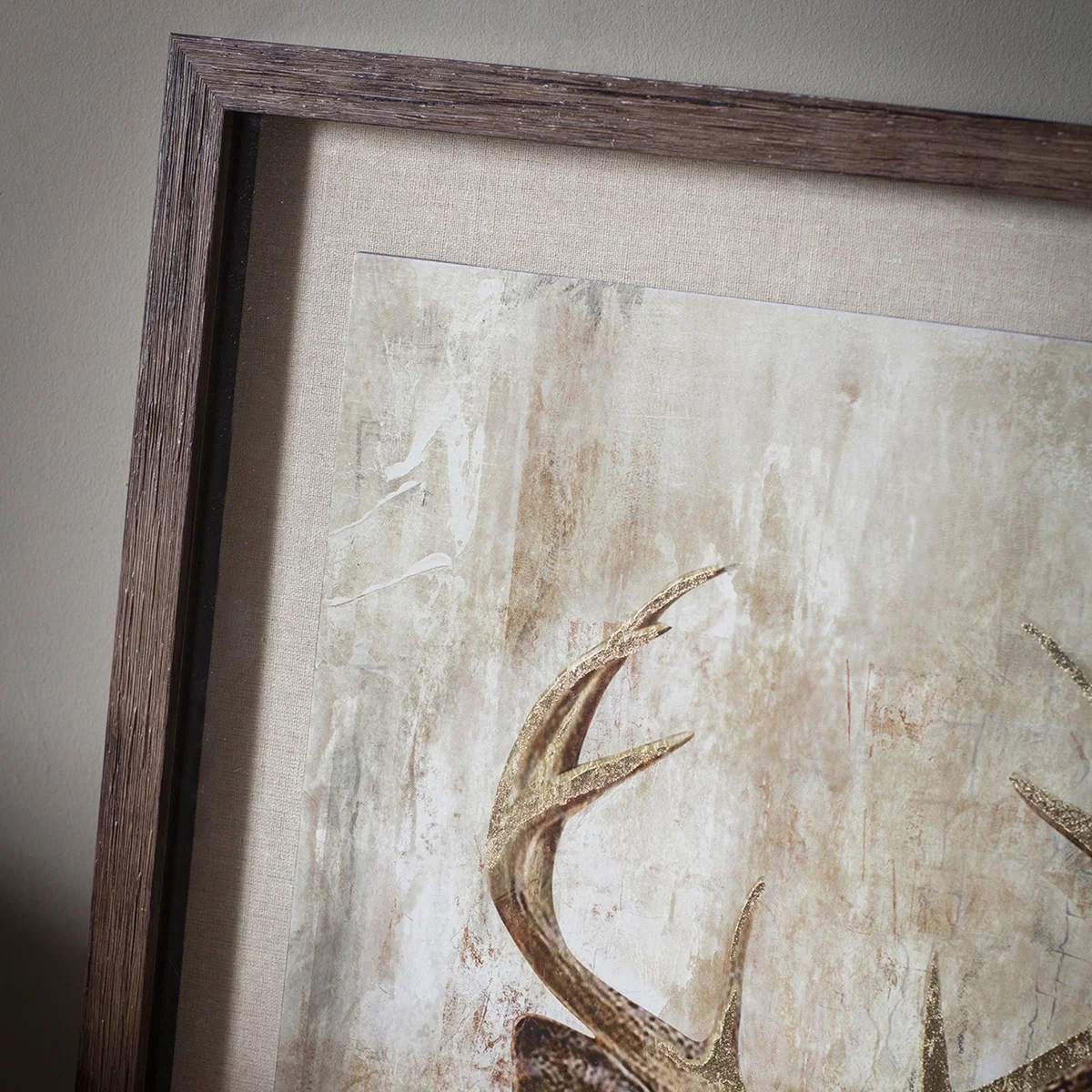 Majestic Stag Framed Art Brown/White – image 3