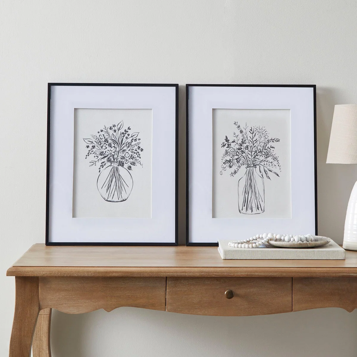 Churchgate Linen Floral Prints White